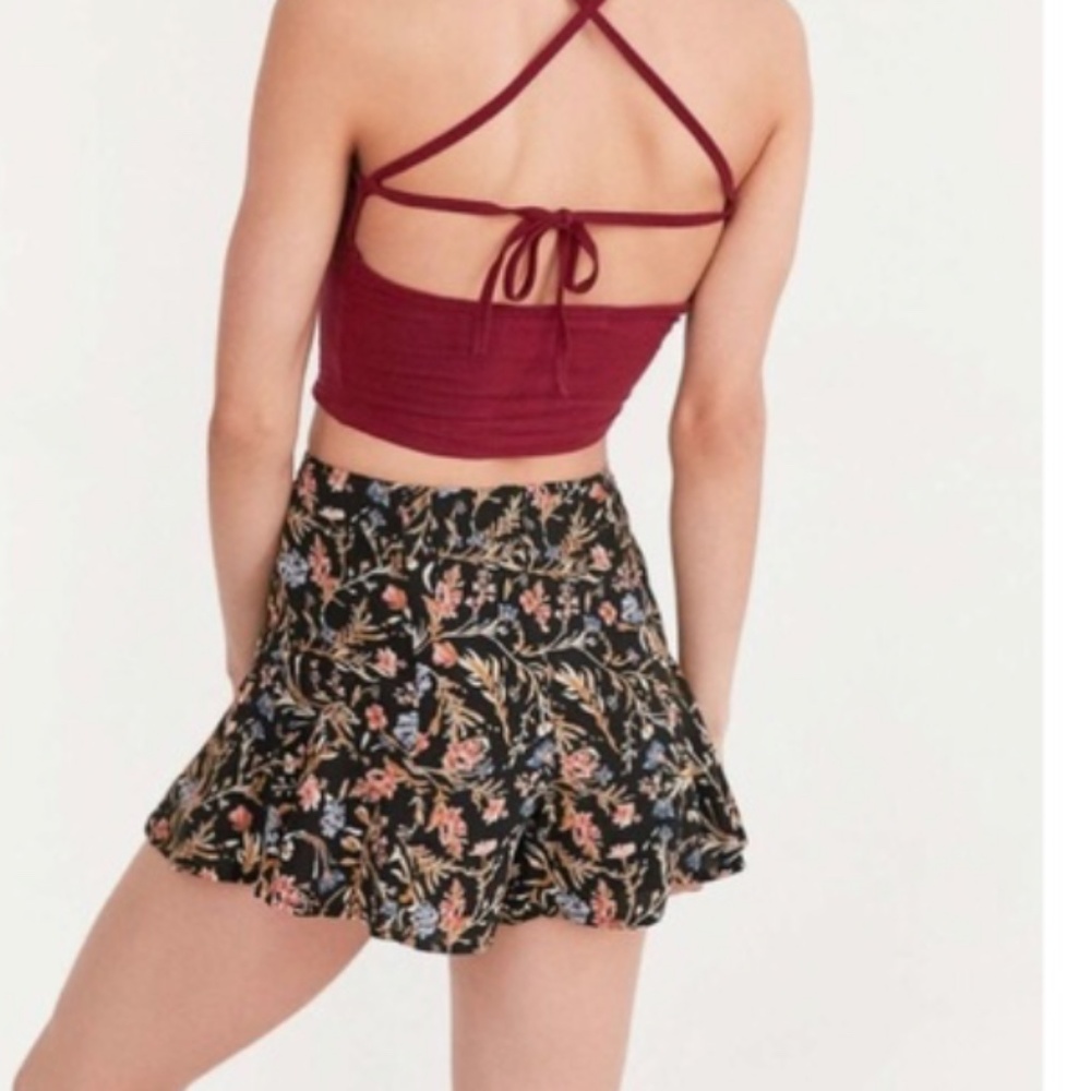 Kimchi Blue Floral Girly Chic Glam Hipster Hippie Artsy Art Vaca Cottage Shorts - Picture 2 of 8